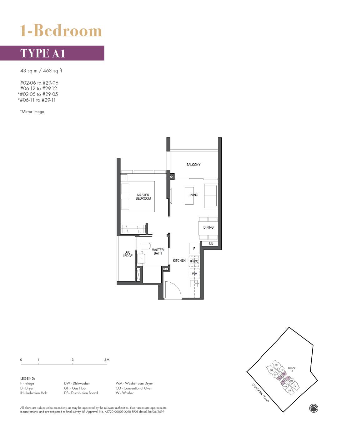 Pullman Residence 1 Bedroom Floor Plan 1
