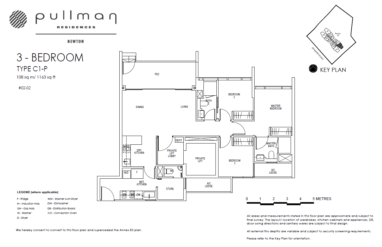 Pullman Residence 1 Bedroom Floor Plan 4