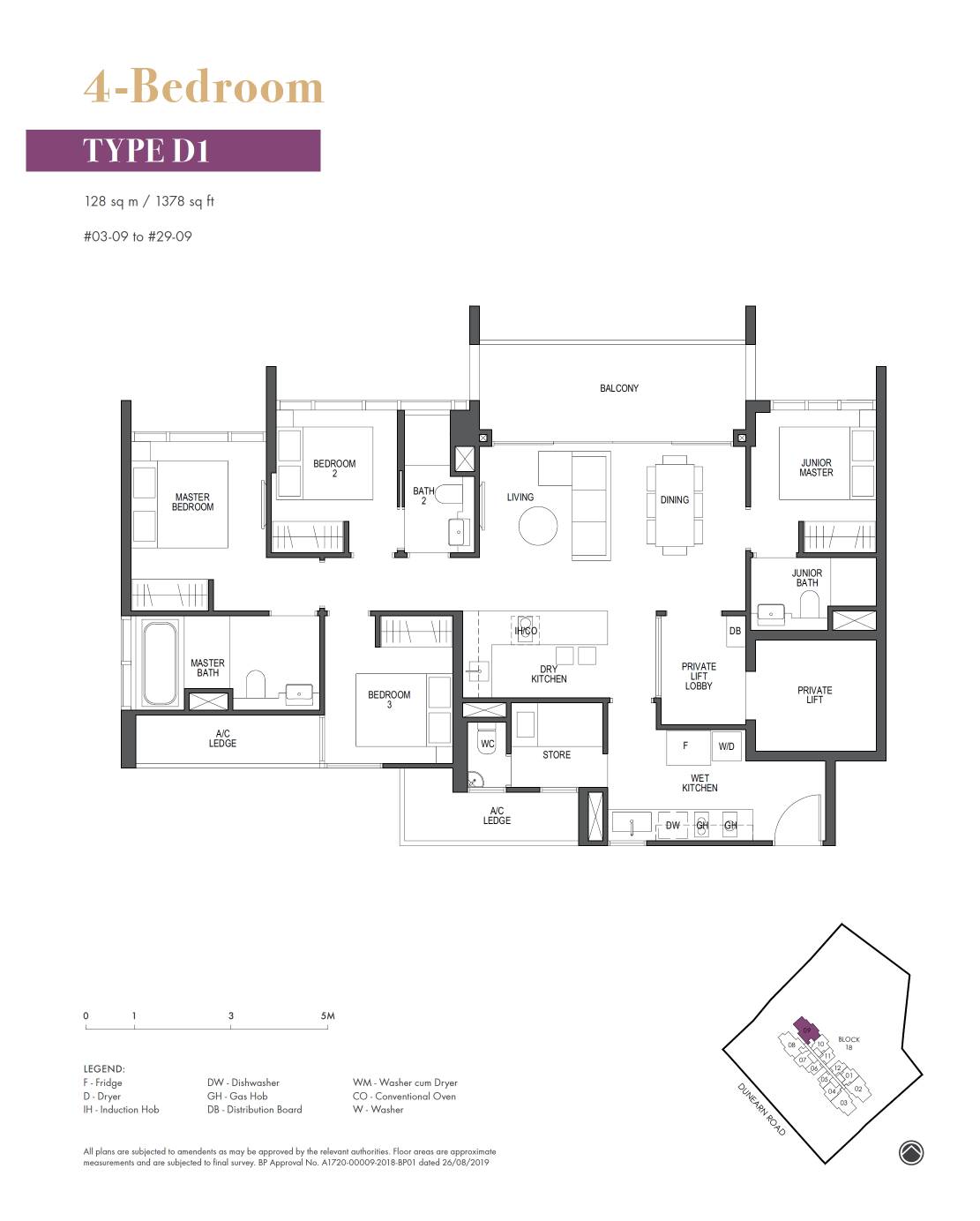 Pullman Residence 1 Bedroom Floor Plan 7