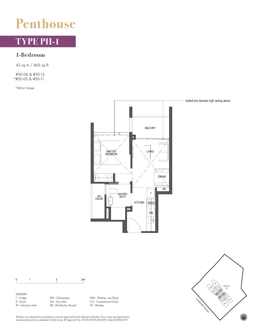 Pullman Residence 1 Bedroom Floor Plan 8